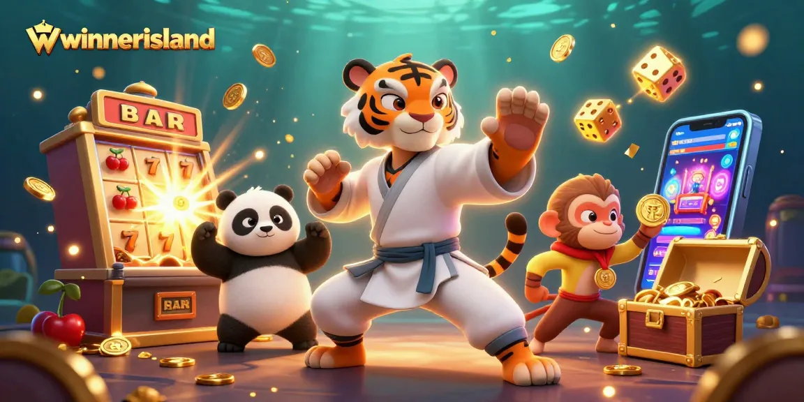 Experience vibrant gameplay and excitement at winnerisland, featuring dynamic 3D casino characters and game elements.
