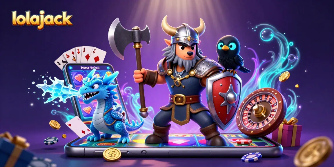 Experience the thrill of gaming at lolajack casino with vibrant characters and dynamic slot elements.
